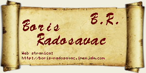 Boris Radosavac vizit kartica